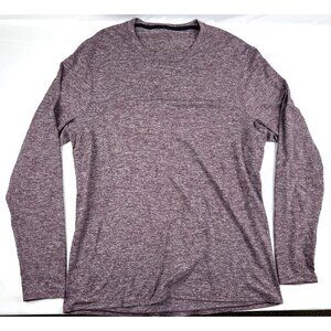Lululemon Metal Vent Tech Men’s Long Sleeve Running Shirt Large Purple Sports Te